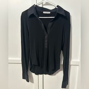 Rene Lezard Classic Black Blouse